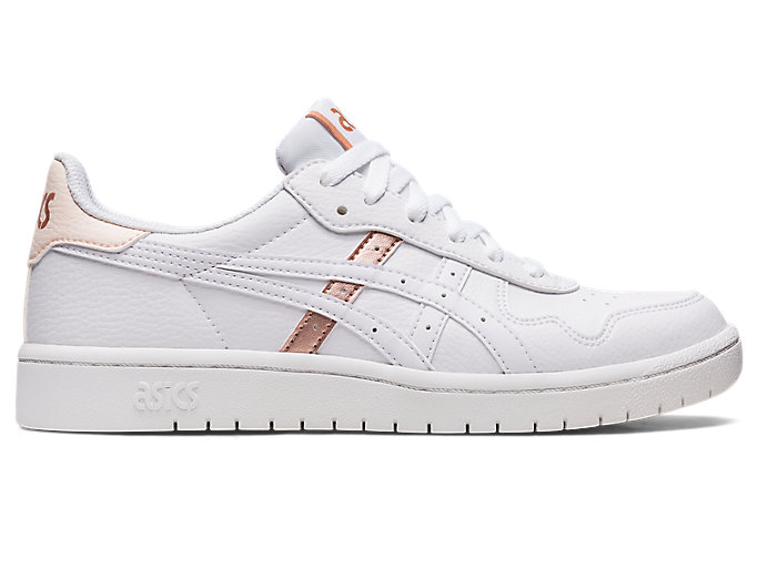 Image 1 of 7 of Women's White/Rose Gold JAPAN S Womens Sportstyle Shoes and Sneakers