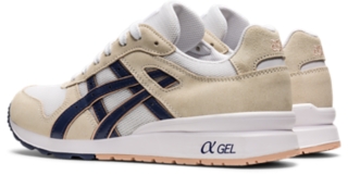 Women s GT II Cream Thunder Blue Sportstyle Shoes ASICS