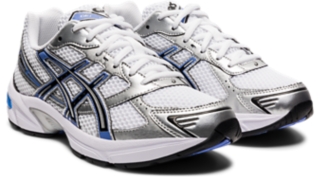 Asics gel hot sale white blue