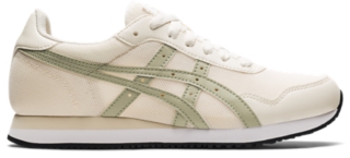 Women's TIGER RUNNER | Cream/Dried Leaf Green | Sportstyle Shoes | ASICS