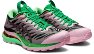 Asics on sale pink green