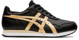 Black and clearance gold asics women's