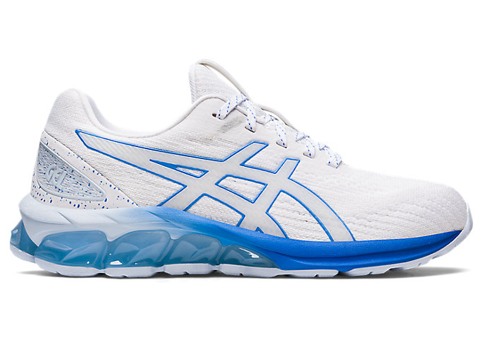 Image 1 of 7 of Women's White/Blue Coast GEL-QUANTUM 180 VII Womens Sportstyle Shoes and Sneakers
