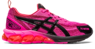 Women\'s P.E Pink Glo/Black X Shoes | VII | GEL-QUANTUM | ASICS NATION 180 Sportstyle