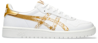 White and shop gold asics