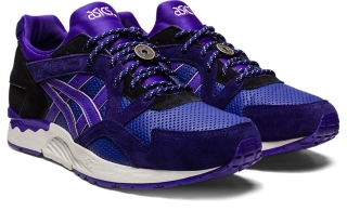 Asics gel lyte v black clearance purple