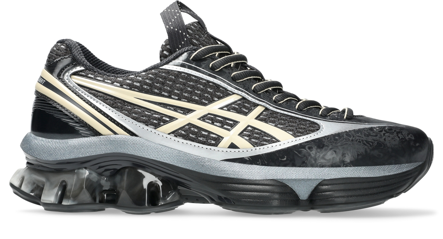 Кроссовки ASICS US6-S Gel-Kinetic Fluent, цвет: Чёрный / Ванильный — фото 1