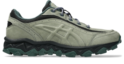 Женские кроссовки ASICS Gel-Transcend FJ, цвет: Пепельный зелёный / Графитовый серый