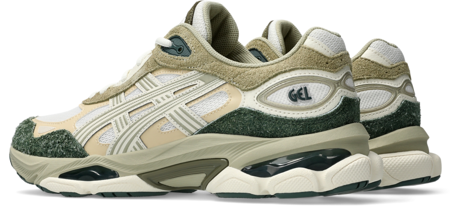 Мужские кроссовки ASICS Gel-Nyc 2.0, цвет: Кремовый / Зелёный — фото 3