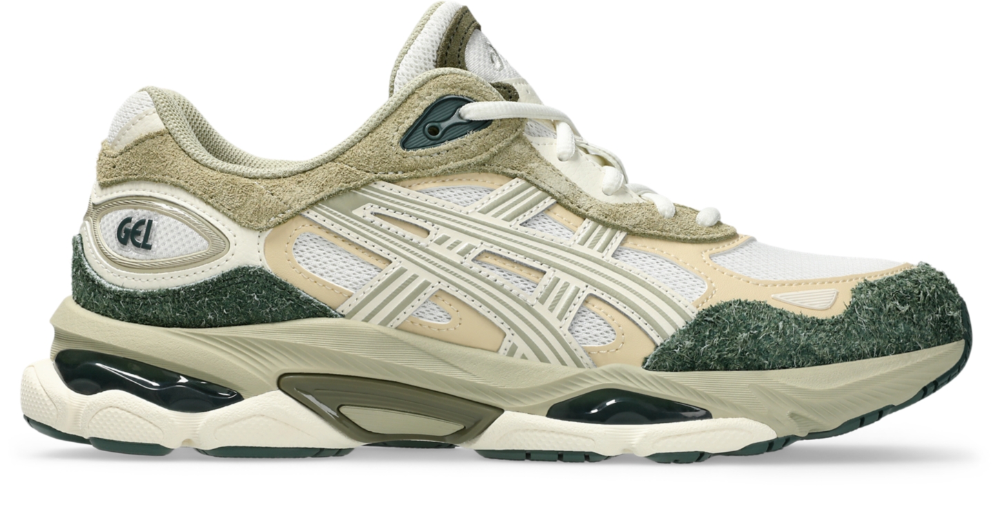 Мужские кроссовки ASICS Gel-Nyc 2.0, цвет: Кремовый / Зелёный — фото 1