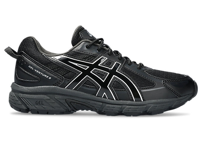 Image 1 of 8 of Kids Black/Black GEL-VENTURE 6 GS Kids' Sportstyle Shoes