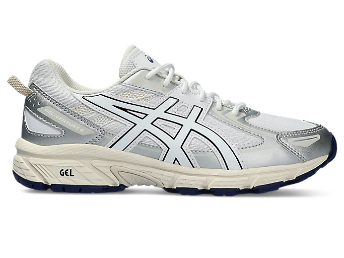 Image 1 of 8 of Kids White/White GEL-VENTURE 6 GS Kids' Sportstyle Shoes