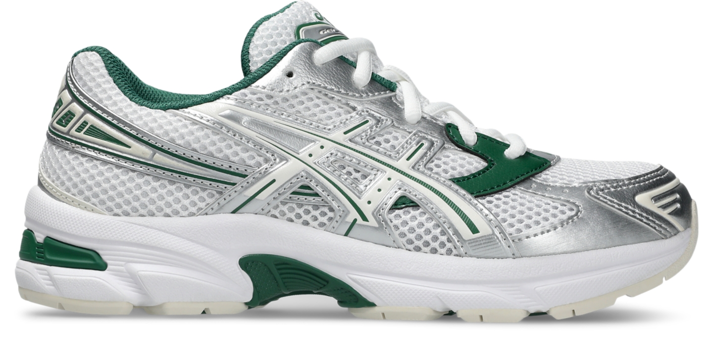 Детские кроссовки ASICS GEL-1130, цвет: Белый / Зелёный — фото 1