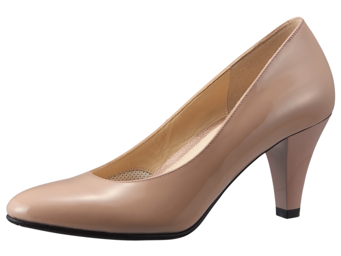 ランウォーク レディース 7 0cm ヒール ピンクベージュ エナメル アウトレット レディース パンプス Asicsウォーキング公式