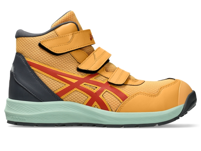 ASICS ハイカット安全靴　2024年モデル　スパイスラテ×ライトセラドン アシックス 限定色 FCP304-600 スパイスラテ／ライトセラドン