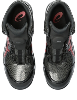 ウィンジョブ® CP304 BOA® BLK EDITION 3E相当 ブラック×クランベリー 安全靴・作業靴一覧【ASICS公式】