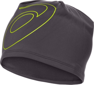 UNISEX LOGO BEANIE, Dark Grey/Lime Zest, Automínio unissex