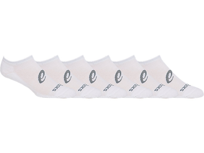 Image 1 of 2 of Unisex Real White 6PPK INVISIBLE SOCK Chaussettes