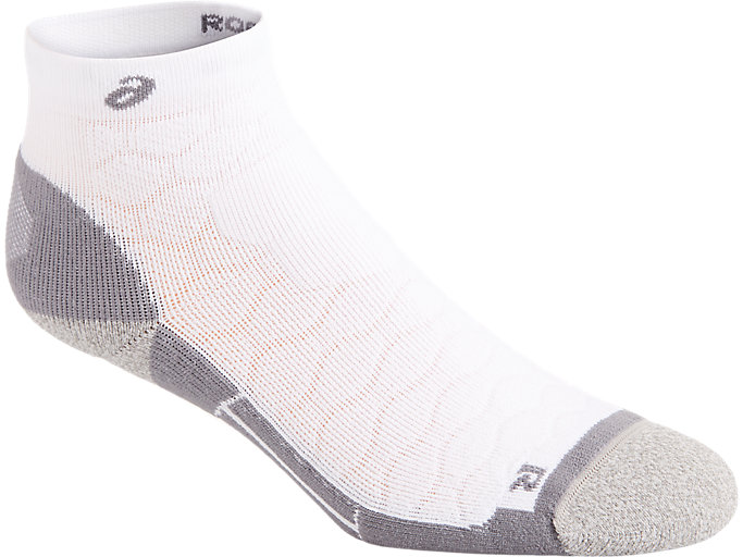 Image 1 of 2 of Unisex Real White/ Mid Grey ROAD QUARTER Men's Sports Socks