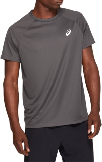 Strippen Geboorteplaats Product Men's SPORT RUN TOP | Dark Grey | Shirts Met Korte Mouwen | ASICS Outlet