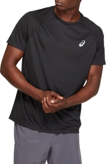 Men's SPORT RUN TOP PERFORMANCE BLACK Short Sleeve Tops ASICS Outlet