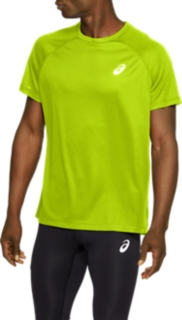 Men's SPORT RUN TOP | Lime Zest | Short Sleeve Tops | ASICS Outlet FI
