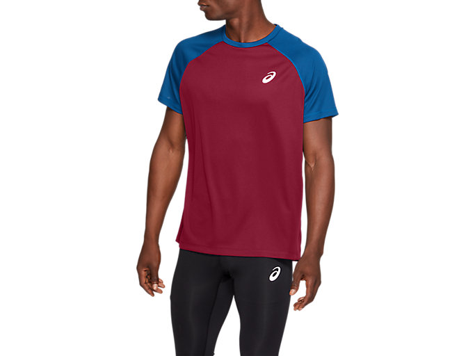 Image 1 of 7 of SPORT RUN TOP color Burgundy
