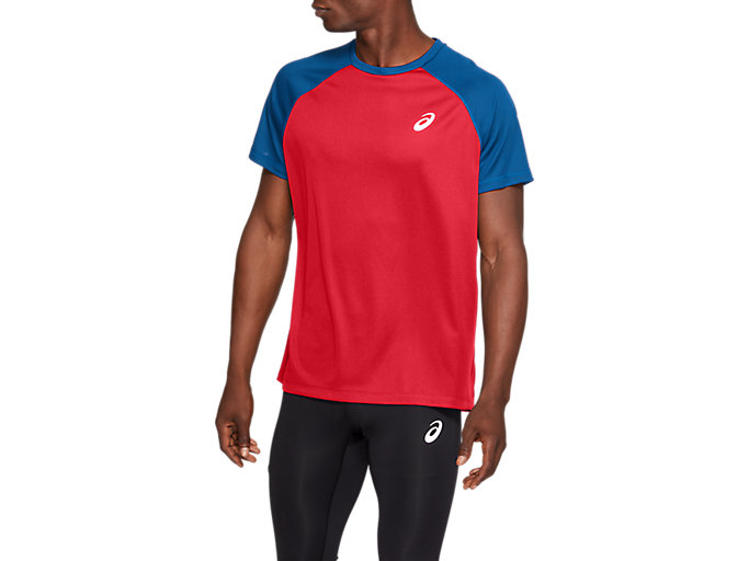 Image 1 of 7 of SPORT RUN TOP color Electric Red