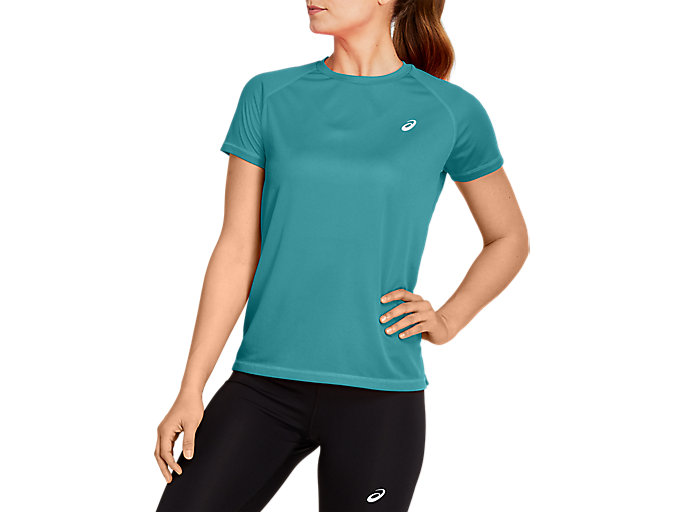 Image 1 of 6 of Women's Sage SPORT RUN TOP Women's Sports Short Sleeve Shirts