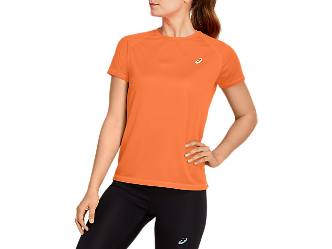 Image 1 of 5 of Women's Sun Peach SPORT RUN TOP Women's Sports Short Sleeve Shirts