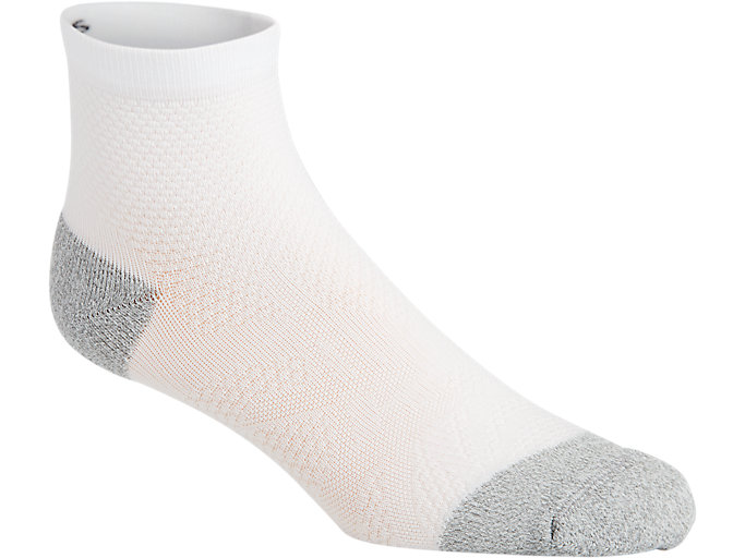 Image 1 of 2 of Unisex Real White DISTANCE RUN QUARTER SOCK Calze