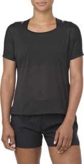 Crop | Performance Black T-Shirts & |