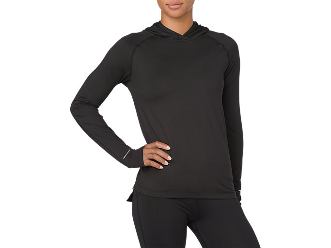 Image 1 of 5 of Women's PERFORMANCE BLACK THERMOPOLIS LS HOODIE Women's Sports Clothing