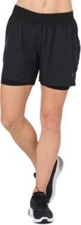 asics 2 in 1 5 in shorts ladies