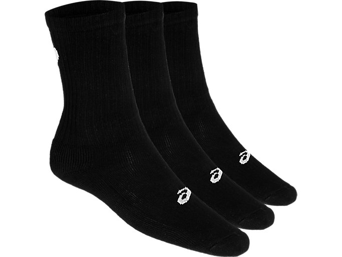 Image 1 of 2 of Unisex Black 3PPK CREW Men's Sports Socks