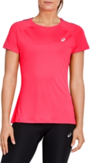 asics t shirt femme rouge