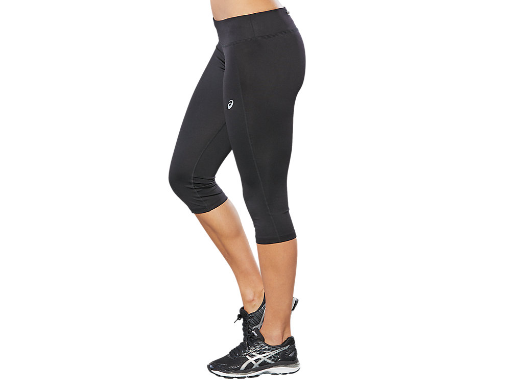 Asics Sport Run Knee Tight in Black Womens Clothing Hosiery Tights and pantyhose 