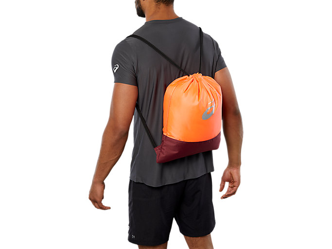 Image 1 of 1 of Unisex FLASH CORAL COLOR BLOCK GYMBAG