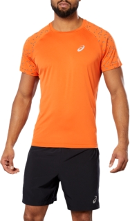 asics t shirt homme orange