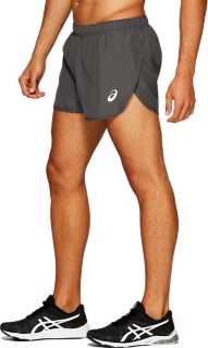 asics silver split short black