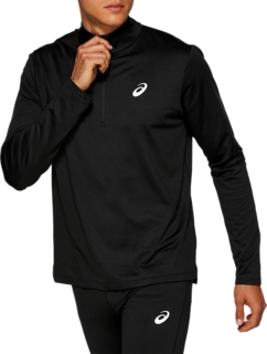 half zip core long sleeve running top mens