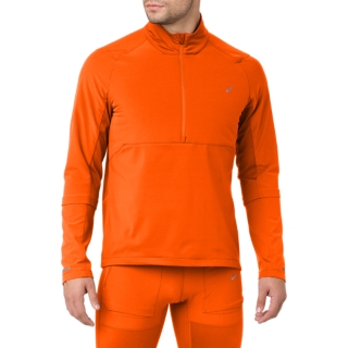 ASICS System Long 1/2 Zip | Lava Orange | Sleeve Shirts | ASICS