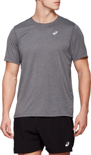 MEN'S SHORT SLEEVE HTHR TECH TOP, Dark Grey Heather, T-Shirts & Tops