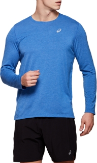 ik betwijfel het Dapper Toevlucht MEN'S DORAI LONG SLEEVE TOP | Asics Blue Heather | Long Sleeve Shirts |  ASICS