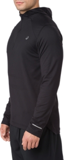 Side Zip Up Long Sleeve Plain Neck Hoodie For Men - Black - 2Y01015814 Size  2XL