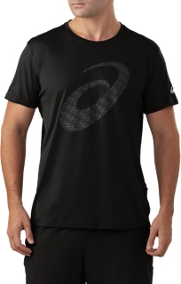 Silver Graphic Short Sleeve Top Performance Black T Shirts