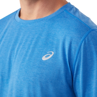 Short Sleeve Performance Illusion ASICS Top Tops Run Blue T-Shirts | | & 