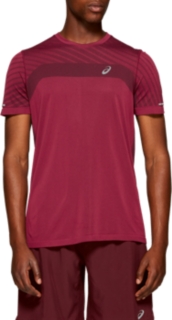 asics t shirt homme rose