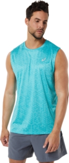 Asics t shirt cyan on sale