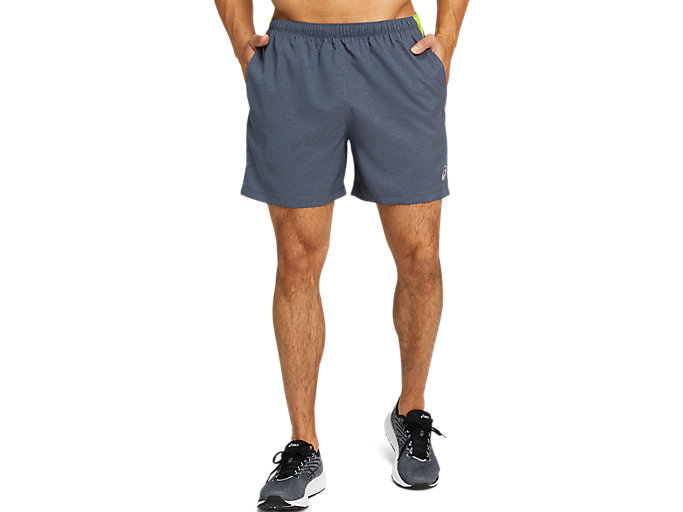 Image 1 of 5 of Men's Grey Hthr/Lime MEN'S 5IN PR LYTE SHORT Men's Shorts